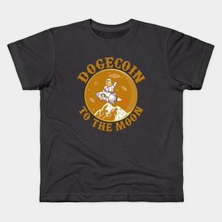 Doge Coin To The Moon Dogecoin Kids T-Shirt